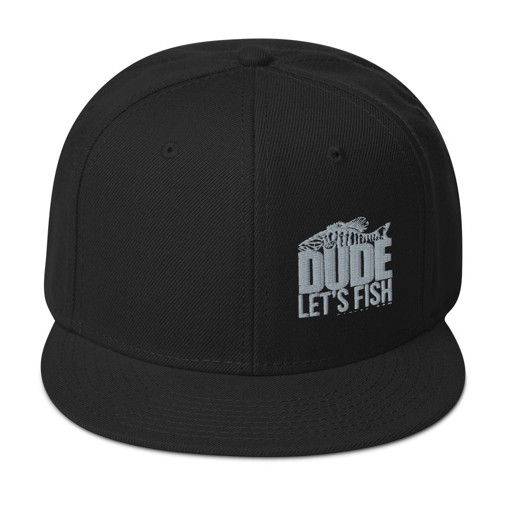 Dude Lets Fish Snapback Hat